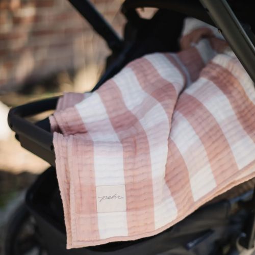 Pehr - Sidekick Stroller Blanket Rose Pink