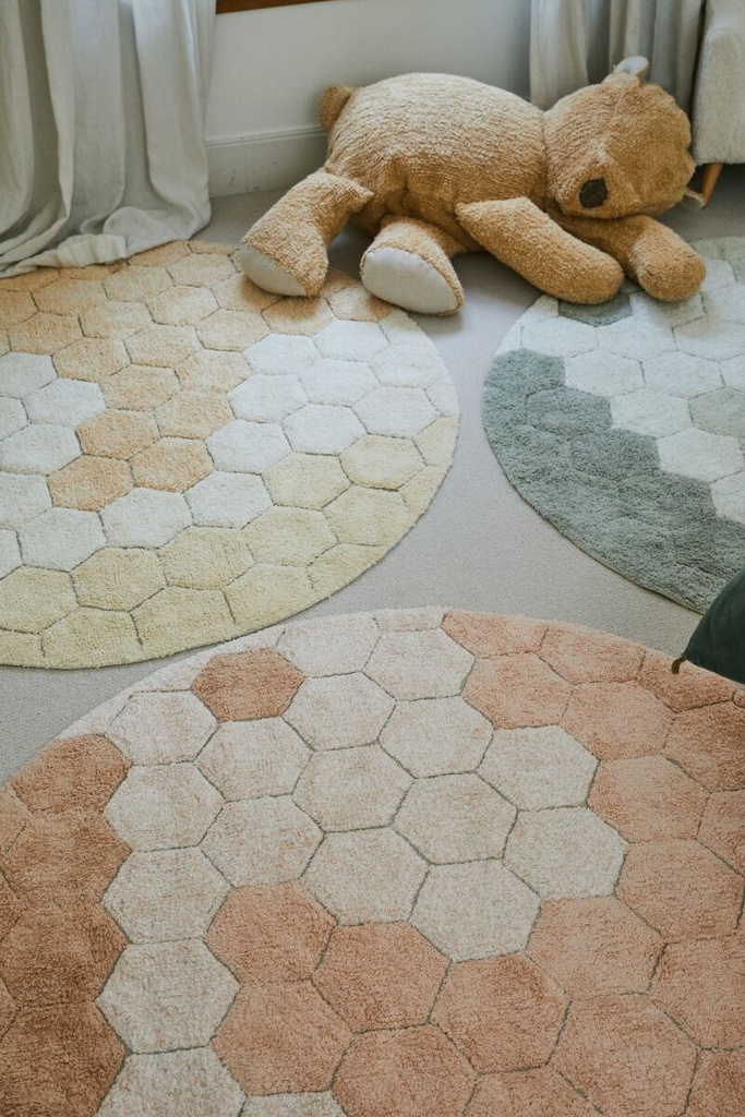 Alfombra lavable Honeycomb Rose