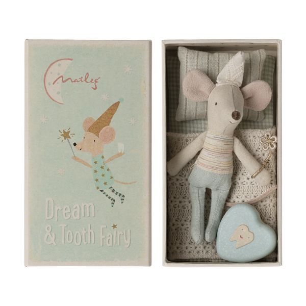 Maileg Tooth Fairy Mouse, Little Brother in Match Box