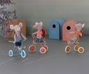 Tricycle mouse, Big sister with bag - Old rose