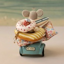 Maileg Car Mouse - Light blue