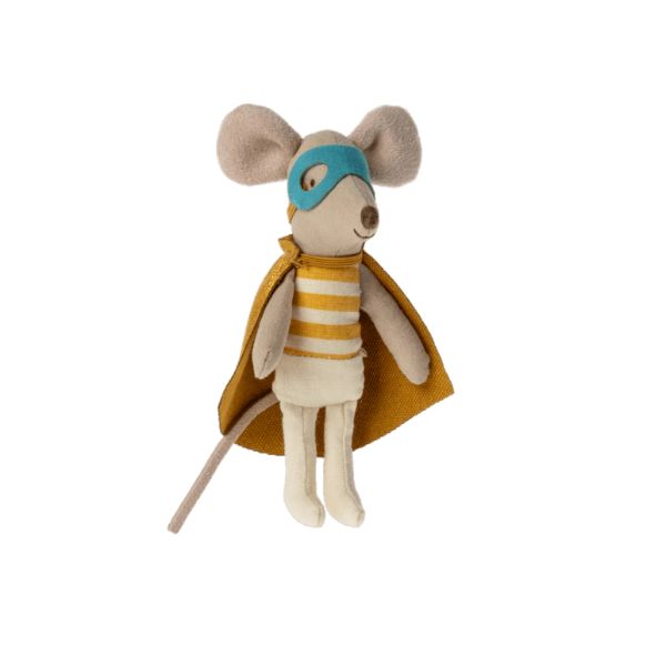 Maileg Super Hero in Matchbox - Mouse Little Brother