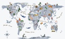 Papel Tapiz  - Mapa Celeste con Animalitos
