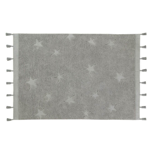 Lorena Canals Washable Rug - Hippy Stars Grey