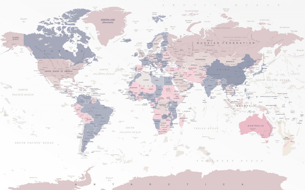 Papel Tapiz Niñas Mapa Político (M2)