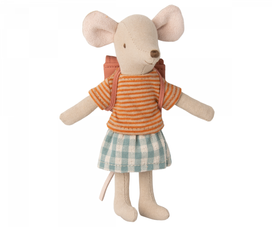 Tricycle Mouse Big Sister with Bag - Old Rose