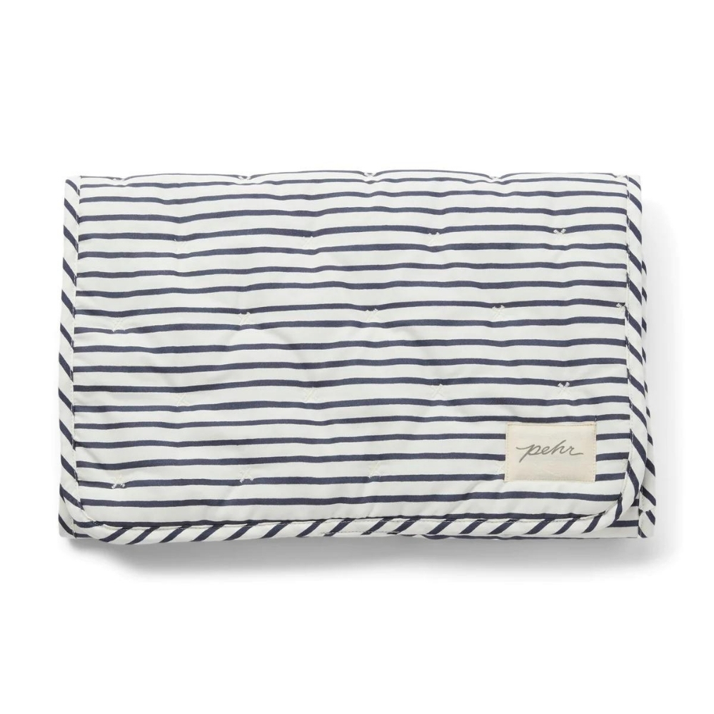 Pehr Cambiador Portatil On The Go Striped - Ink Blue