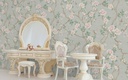 Papel Tapiz Chinoiserie  Peonias Vintage Beige (M2)