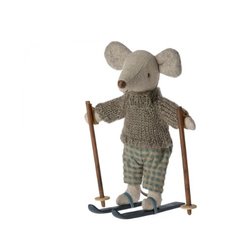 Maileg Winter Mouse With Ski Set - Big Brother