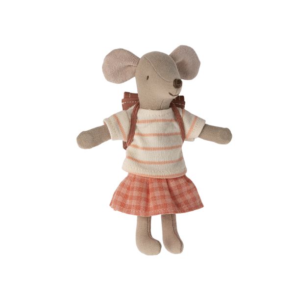 Maileg Tricycle Mouse Big Sister - Coral