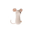 Maileg  Lullaby Friends Mouse Rattle - Nature