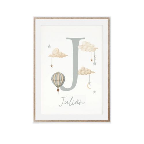 Cuadro Globo Letra - Personalizable