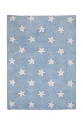 [P-1108 ] Alfombra Lavable Stars Azul